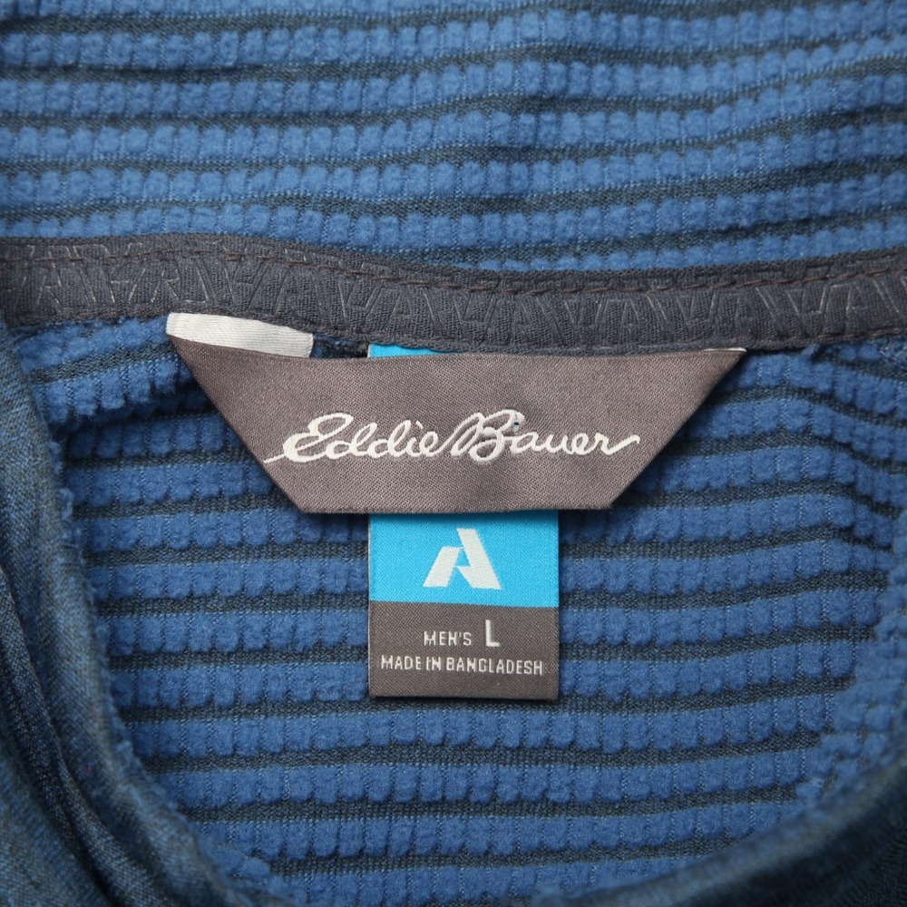 Eddie Bauer Sweater Mens Large Blue First Ascent Quarter Zip Pullover Thumbholes - Picture 7 of 13